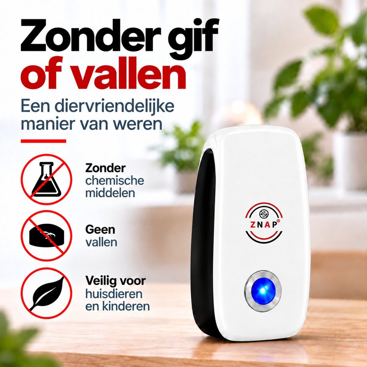 ZnaP Ultrasone Muizenverjager Standaard - Afbeelding 9