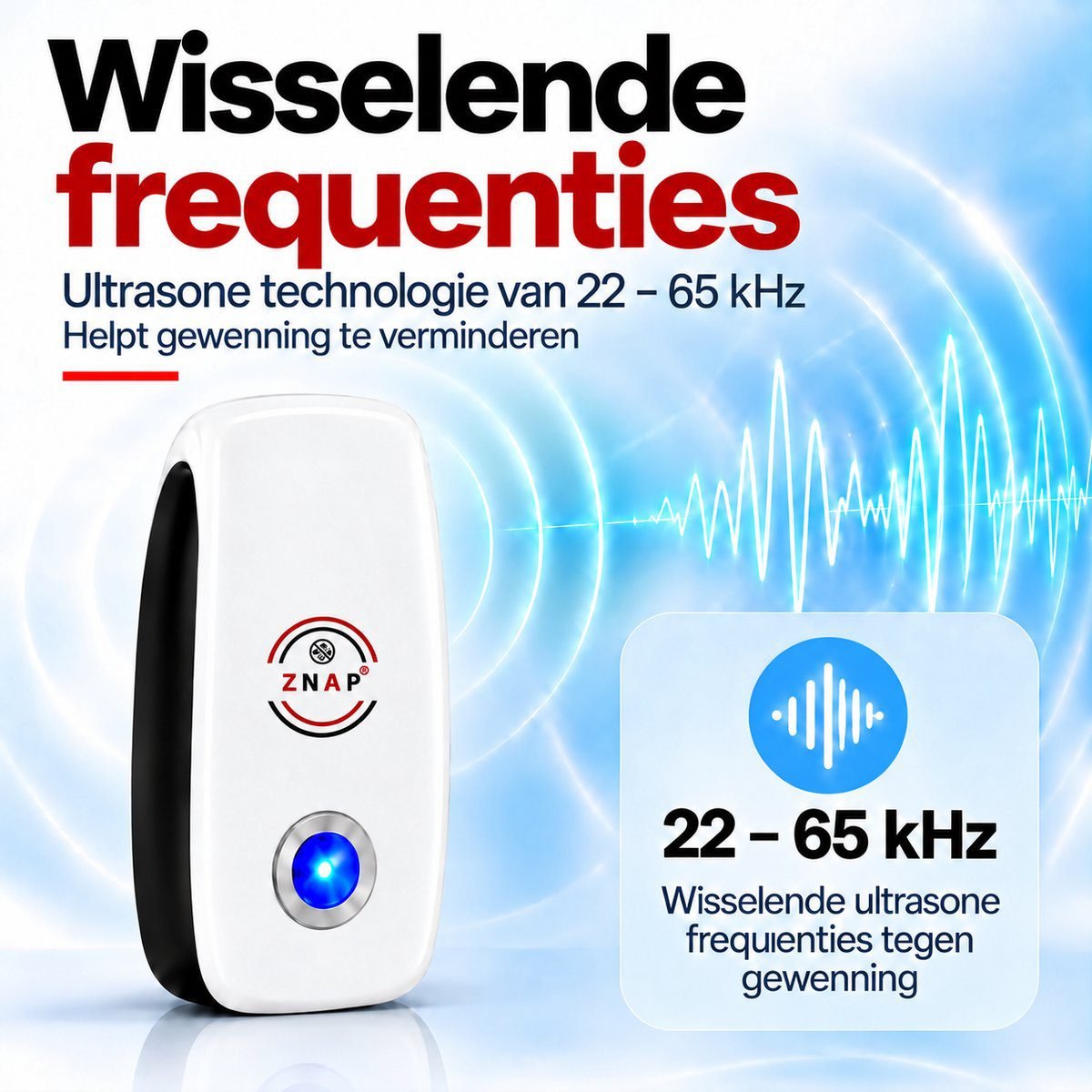 ZnaP Ultrasone Muizenverjager Standaard - Afbeelding 4