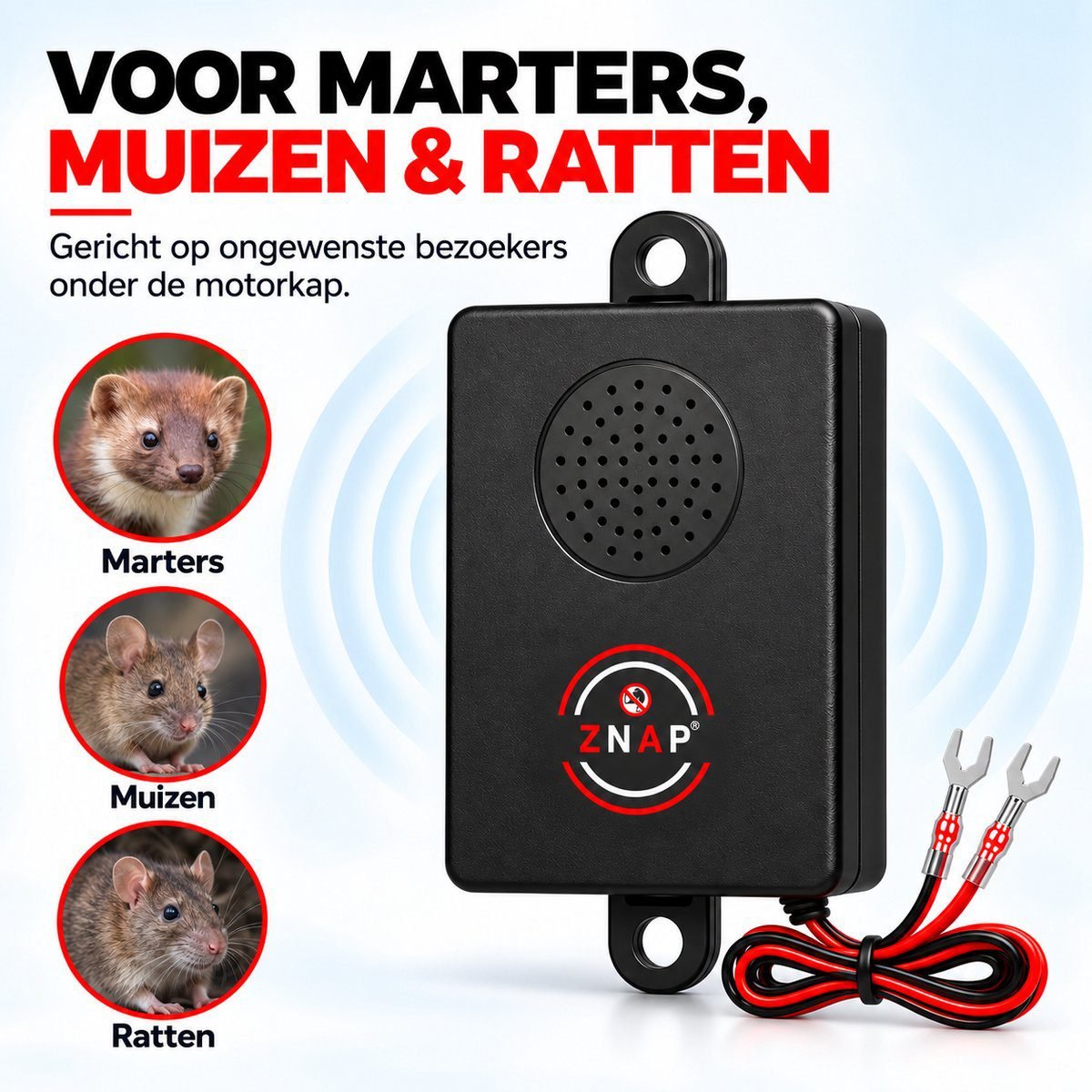 ZnaP Verjager - Marterverjager Auto 12V - Afbeelding 4